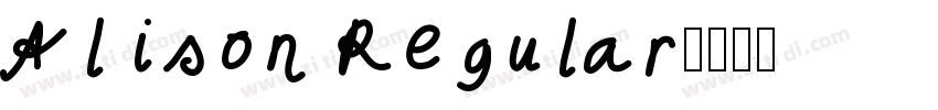 Alison Regular字体转换